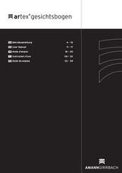 Amanngirrbach artex Mode D'emploi