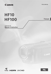 Canon HF100 Manuel D'instruction