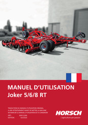 horsch Joker 6 RT Traduction Du Manuel D'utilisation Original
