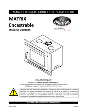 Osburn Matrix-I encastrable Manuel D'installation Et D'utilisation
