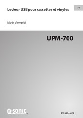 Q-Sonic UPM-700 Mode D'emploi