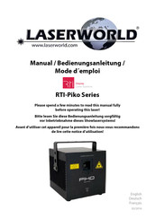 Laserworld RTI-Piko Série Mode D'emploi