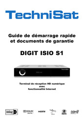 TechniSat DIGIT ISIO S1 Guide De Démarrage Rapide