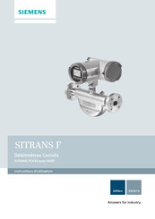 Siemens SITRANS FC430 Série Instructions D'utilisation