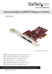 StarTech.com eSATA PCI Express PEXESATA2 Guide De L'utilisateur
