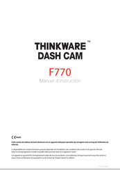 Thinkware F770 Manuel D'instruction