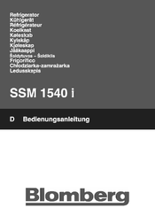 Blomberg SSM 1540i Mode D'emploi