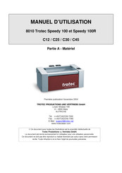 Trotec Speedy 100R Manuel D'utilisation