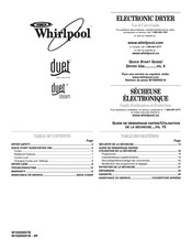 Whirlpool duet W10294021B - SP Guide De Démarrage Rapide