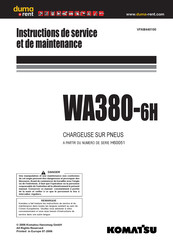 Komatsu WA380-6H Instructions De Service Et De Maintenance