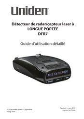 Uniden DFR7 Guide D'utilisation