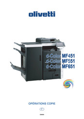 Olivetti d-Color MF451 Guide De L'utilisateur