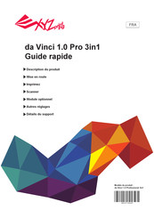 XYZprinting da Vinci 1.0 Professional 3in1 Guide Rapide