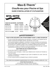 STA-RITE Max-E-Therm 460764 - LP Guide D'installation Et D'utilisation