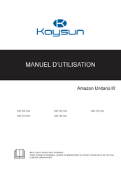 Kaysun Amazon Unitario III Série Manuel D'utilisation