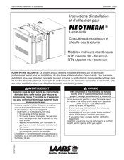 Laars NeoTherm NTH Instructions D'installation Et D'utilisation