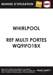 Whirlpool WQ9IFO1BX Manuel D'utilisation