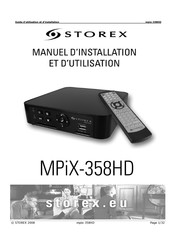 Storex MPiX-358HD Guide D'utilisation Et D'installation
