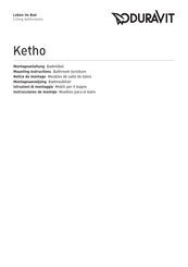 DURAVIT Ketho Série Notice De Montage