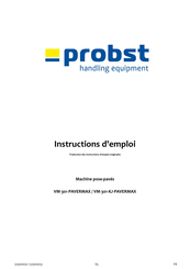 probst VM-301-PAVERMAX Instructions D'emploi