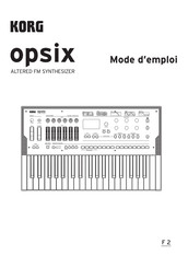 Korg Opsix Mode D'emploi