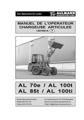 ahlmann K95D Manuel De L'opérateur
