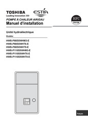 Toshiba HWS-P805XWHM3-E Manuel D'installation