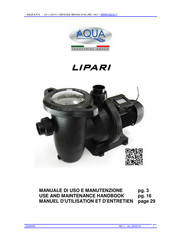 aqua LIPARI 100101203 Manuel D'utilisation Et D'entretien