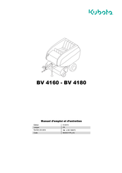 Kubota BV 5200 Manuel D'emploi Et D'entretien