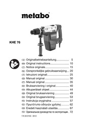 Metabo KHE 76 Notice Originale