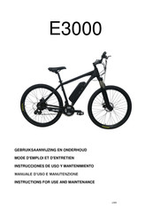 E-Bike E3000 Mode D'emploi Et D'entretien