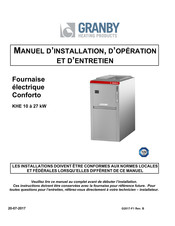 Granby KHE-00-G010- 3 Manuel D'installation, D'opération Et D'entretien