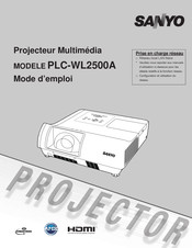 Sanyo PLC-WL2500A Mode D'emploi