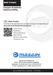 MASCOT LiFePO4 2442 Mode D'emploi