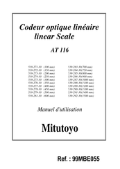 Mitutoyo Linear Scale AT116-600 Manuel D'utilisation