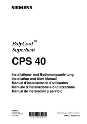 Siemens PolyCool Superheat - CPS40 Manuel D'installation Et D'utilisation