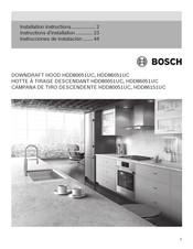 Bosch HDD86051UC Instructions D'installation