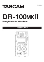 Tascam DR-100MKII Mode D'emploi