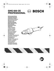 Bosch GHG 600 CE Professional Instructions D'emploi
