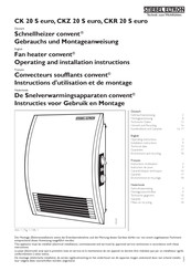 Stiebel Eltron CK 20 S Instructions D'utilisation Et De Montage