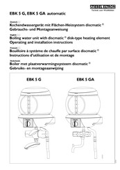 Stiebel Eltron EBK 5 GA automatic Instructions D'utilisation Et De Montage