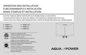 Aqua Power AQM 3.5-1 Mode D'emploi Et Installation