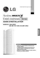LG MULTI V MINI ARUN Série Guide D'installation