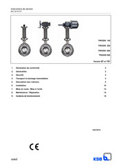 KSB TRIODIS 600 Instructions De Service