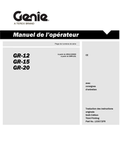 Genie GR-15 Manuel De L'opérateur