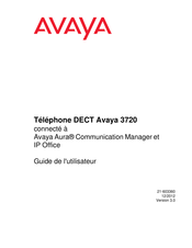 Avaya 3720 Guide De L'utilisateur