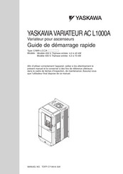 YASKAWA CIMR-LC2A0145 Guide De Démarrage Rapide