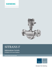 Siemens SITRANS FC410 Instructions De Service