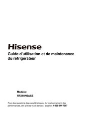 Hisense RF210N6ASE Guide D'utilisation Et De Maintenance