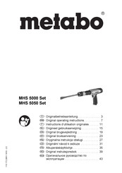 Metabo MHS 5000 Set Instructions D'utilisation Originales